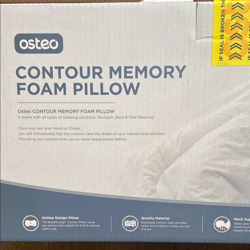 BUNDLE OF OSTEO CONTOUR MEMORY FOAM PILLOW STANDARD and EYE MASK